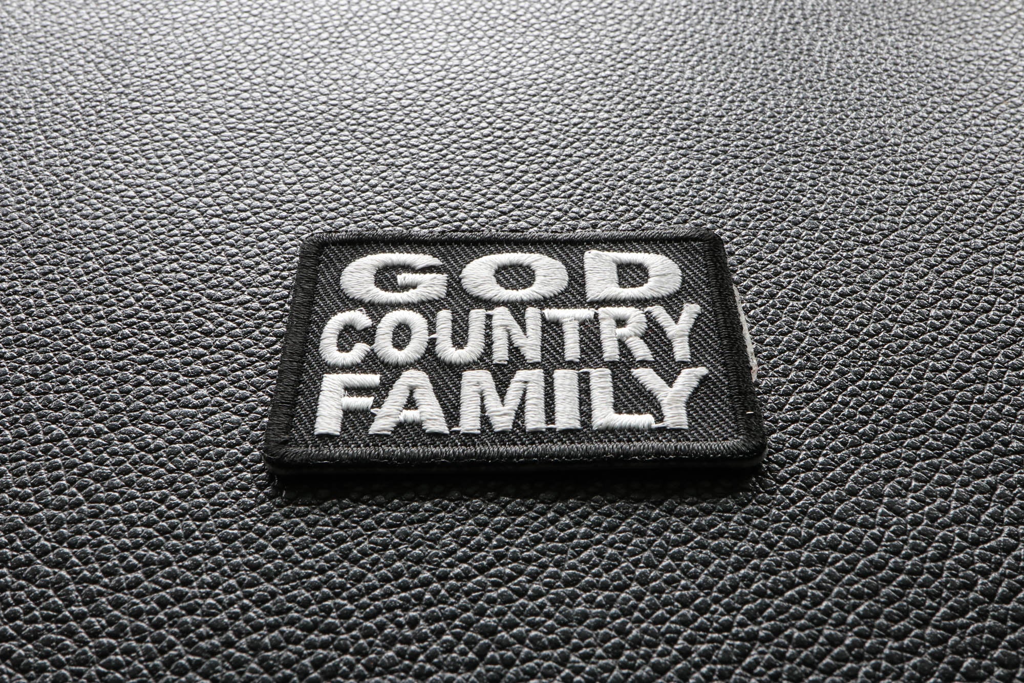 God Country Family Small Christian Patch - Proudly Represent Your Beliefs and Nation ( 3 x 2  inches )